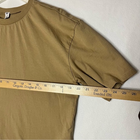 BP. Women's Classic Casual Tan Crew Neck Short Sleeve Crop Tee Top Size Medium - Picture 3 of 8